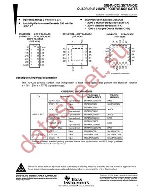 SN74AHC02DRG4 datasheet  